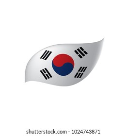 South Korean flag, vector illustration on a white background