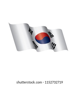 South Korean flag, vector illustration on a white background