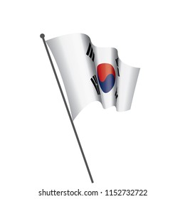 South Korean flag, vector illustration on a white background