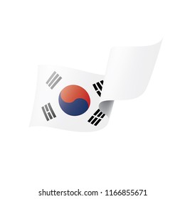 South Korean flag, vector illustration on a white background