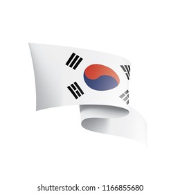 South Korean flag, vector illustration on a white background
