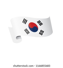 South Korean flag, vector illustration on a white background