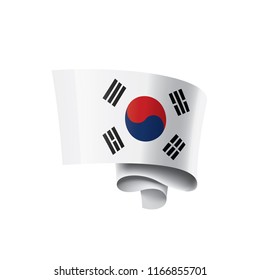 South Korean flag, vector illustration on a white background
