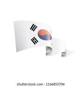 South Korean flag, vector illustration on a white background