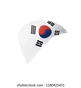 South Korean flag, vector illustration on a white background.