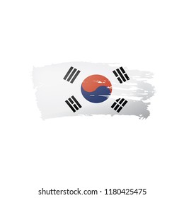 South Korean flag, vector illustration on a white background.