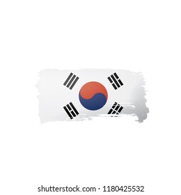 South Korean flag, vector illustration on a white background.
