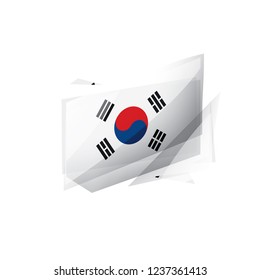 South Korean flag, vector illustration on a white background