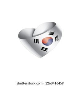 South Korean flag, vector illustration on a white background
