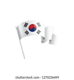 South Korean flag, vector illustration on a white background