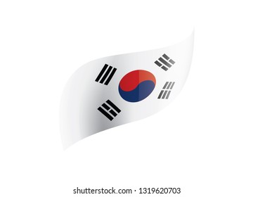South Korean flag, vector illustration on a white background