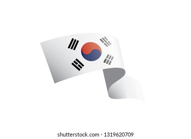 South Korean flag, vector illustration on a white background
