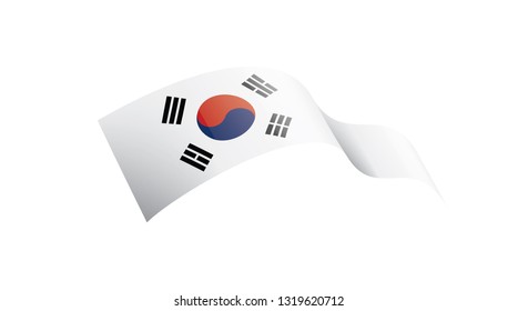 South Korean flag, vector illustration on a white background