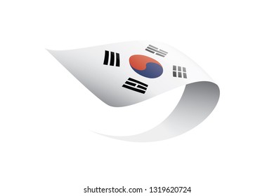 South Korean flag, vector illustration on a white background