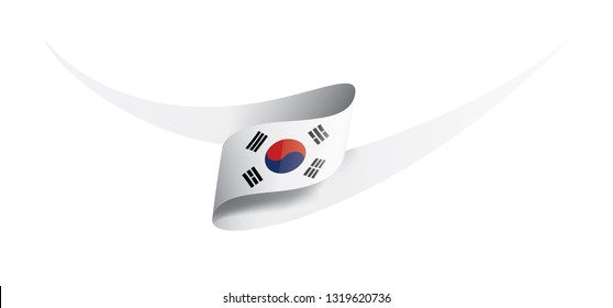 South Korean flag, vector illustration on a white background