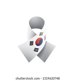 South Korean flag, vector illustration on a white background