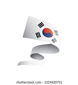 South Korean flag, vector illustration on a white background