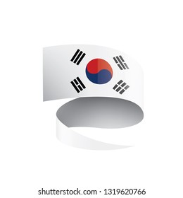 South Korean flag, vector illustration on a white background
