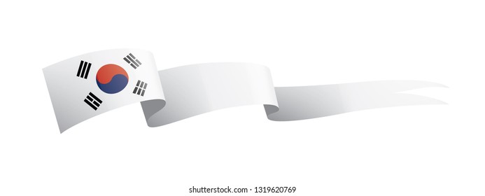 South Korean flag, vector illustration on a white background