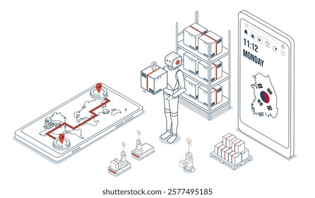 South Korean logistics leverages autonomous robots and AGVs to enable cost-effective, sustainable global operations with efficient digital-physical order fulfillment.