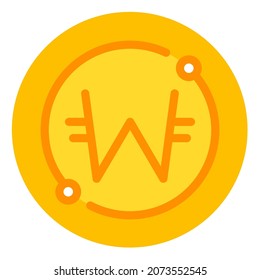surcoreano ganó icono para sitio web, aplicación, impresión, documento, diseño de afiches, etc.