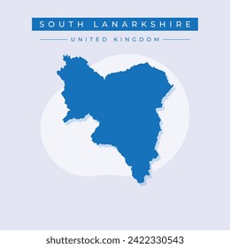 South Lanarkshire (United Kingdom, Scotland, Local government in Scotland) map vector illustration, scribble sketch South Lanarkshire map