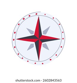 south nautical compass cartoon. navigation sea, travel explore, direction map south nautical compass sign. isolated symbol vector illustration