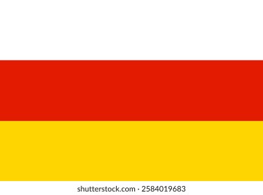 South Ossetia  Alania flag illustrator national of vector