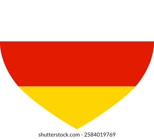 South Ossetia Alania flag illustrator country flags round symbol nation 