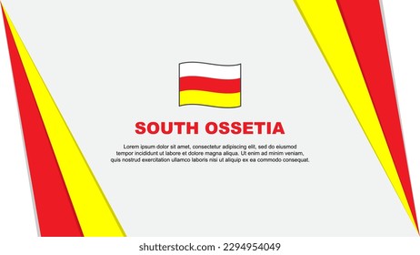 South Ossetia Flag Abstract Background Design Template. South Ossetia Independence Day Banner Cartoon Vector Illustration. South Ossetia Flag