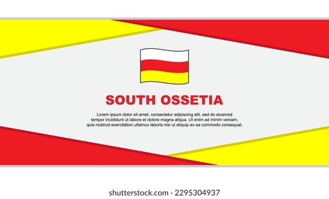 South Ossetia Flag Abstract Background Design Template. South Ossetia Independence Day Banner Cartoon Vector Illustration. South Ossetia Vector