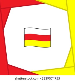 Vorlage für abstrakte Hintergrunddesigns der Flagge Südossetiens. South Ossetia Independence Day Banner Social Media Post. Südossetien-Banner