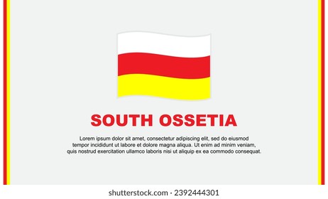 Vorlage für abstrakte Hintergrunddesigns der Flagge Südossetiens. South Ossetia Independence Day Banner Social Media Vektorgrafik. South-Ossetia-Cartoon