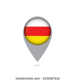 South Ossetia flag pointer