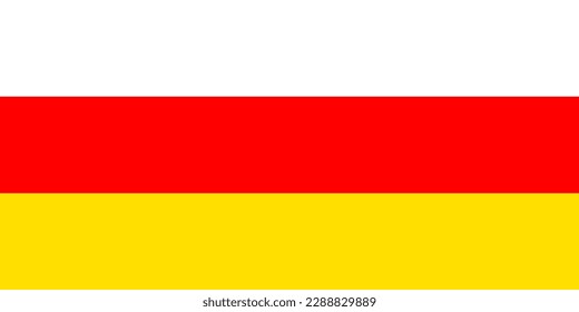 South Ossetia flag simple illustration for independence day or election