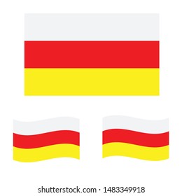 South ossetia flag. Simple vector. National flag of South ossetia