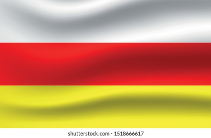 South ossetia flag. Simple vector. National flag of South ossetia