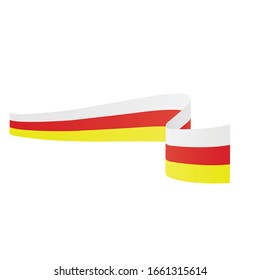 South ossetia flag. Simple vector. National flag of South ossetia