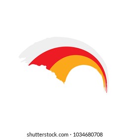 South Ossetia flag, vector illustration
