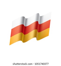 South Ossetia flag, vector illustration