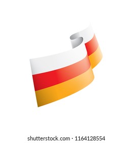 South Ossetia flag, vector illustration on a white background.