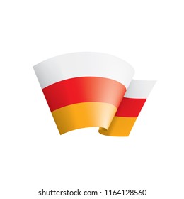 South Ossetia flag, vector illustration on a white background.