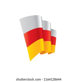 South Ossetia flag, vector illustration