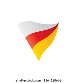 South Ossetia flag, vector illustration