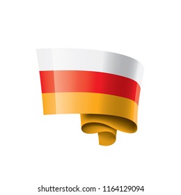 South Ossetia flag, vector illustration on a white background.