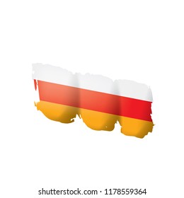 South Ossetia flag, vector illustration on a white background