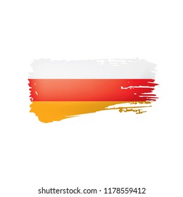 South Ossetia flag, vector illustration on a white background