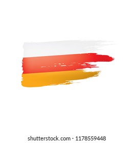 South Ossetia flag, vector illustration on a white background