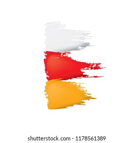 South Ossetia flag, vector illustration on a white background
