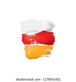 South Ossetia flag, vector illustration on a white background
